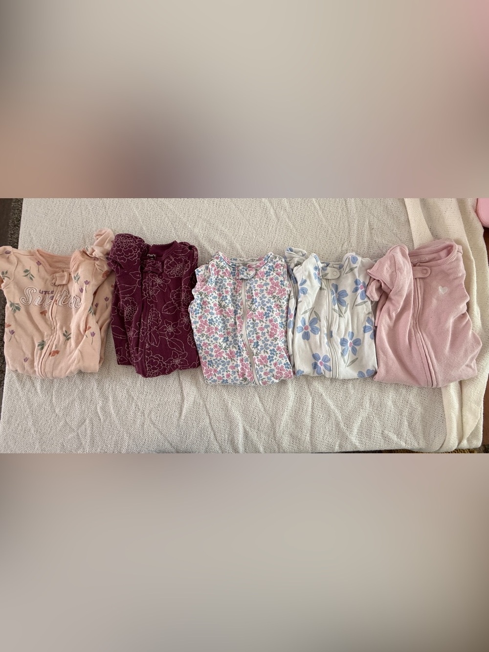 Lot of 5 Carter's 6-Month Cotton Sleepers